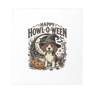 Bloc-note Chemise Halloween Chapeau De Sorcière Beagle Joyeu