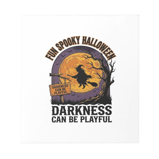 Bloc-note Chemise Halloween Darkness Design Lune Sorcière Vi (Devant)