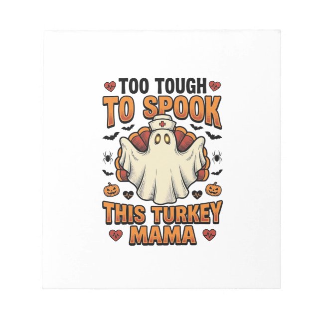 Bloc-note Chemise Halloween de Maman Dindon avec Fantôme d'I (Devant)