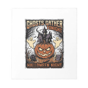 Bloc-note Chemise Halloween ensorcelée Art de fantôme de cit