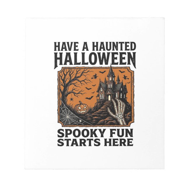 Bloc-note Chemise Halloween ensorcelée Conception de fête vi (Devant)