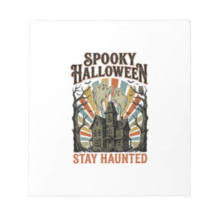 Bloc-note Chemise Halloween Maison Hantée avec Fantôme Vinta