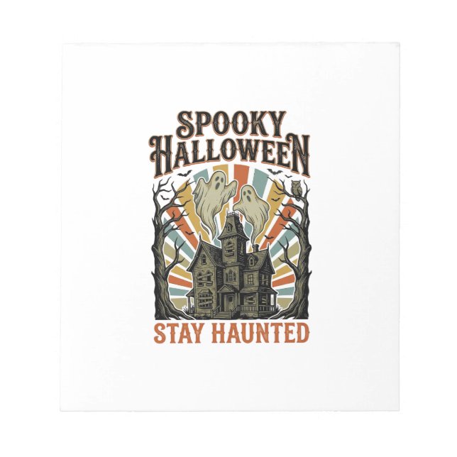 Bloc-note Chemise Halloween Maison Hantée avec Fantôme Vinta (Devant)