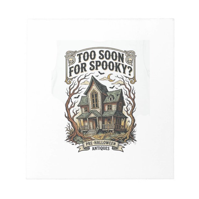 Bloc-note Chemise Halloween précoce Design de maison hantée  (Devant)