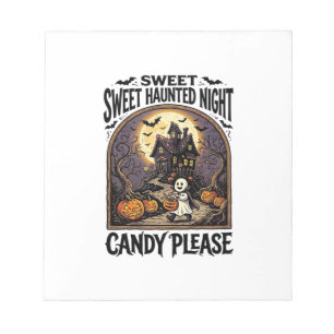 Bloc-note Chemise Halloween Vintage Candy Night Maison Hanté