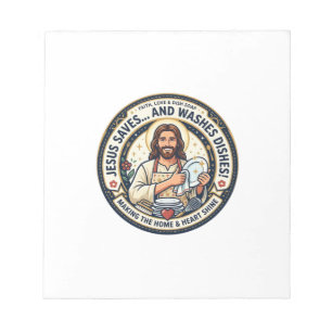 Bloc-note Chemise Humoristique Corvées de Lessive Jésus Grap