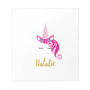 Bloc-note Chemise Licorne Natalie Enfants Filles Nom Personn