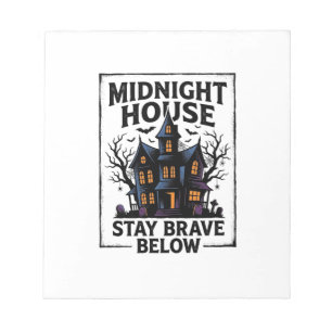 Bloc-note Chemise Maison Hantée Design Nuit Squelettique Vin