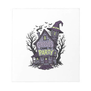 Bloc-note Chemise Maison Hantée Mignonne Soirée Halloween Dé