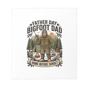 Bloc-note Chemise Papa Bigfoot Fête des Pères Bois Papa Rétr