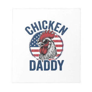 Bloc-note Chemise patriotique vintage Coq Papa Poulet Desi
