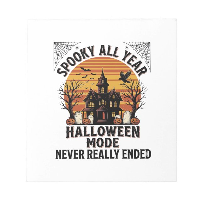 Bloc-note Chemise rétro Halloween pour les amateurs de saiso (Devant)