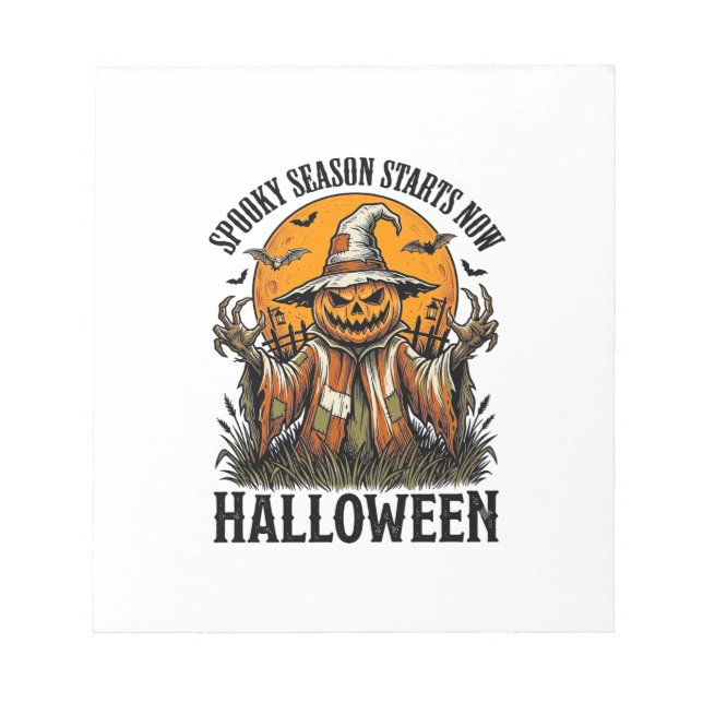 Bloc-note Chemise sorcière citrouille épouvantail Halloween  (Devant)