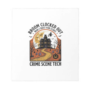 Bloc-note Chemise Technicien de Scène de Crime Drôle Hallowe