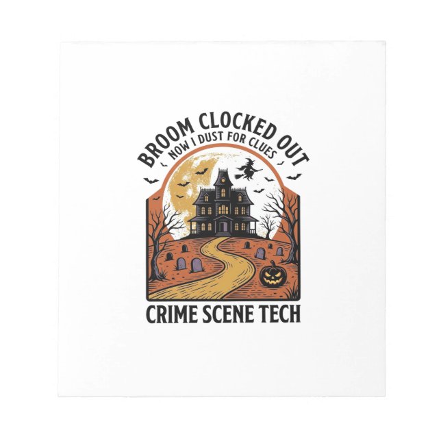 Bloc-note Chemise Technicien de Scène de Crime Drôle Hallowe (Devant)
