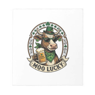 Bloc-note Chemise vache irlandaise design bière vintage St P