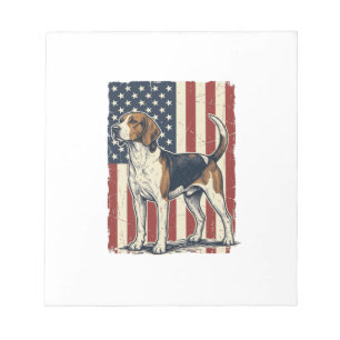 Bloc-note Chemise vectorielle vintage Hound Dog drapeau patr