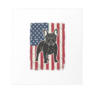 Bloc-note Chemise vintage drapeau patriotique Bouledogue fra