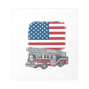 Bloc-note Chemise vintage du drapeau américain de la camion