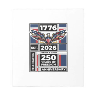 Bloc-note Chemise Vintage Eagle 1776 2026 Typographie Patrio