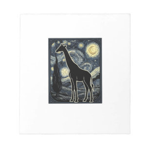 Bloc-note Chemise vintage gravure girafe nuit étoilée_1