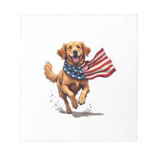 Bloc-note Chemise vintage gravure Retriever doré Liberté