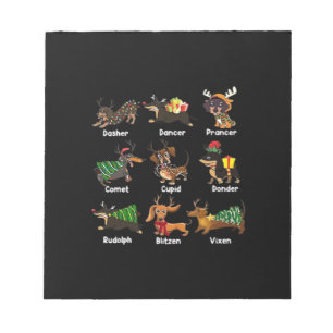Bloc-note Chemises de Noël pour chiens Dachshund Chien T-Shi