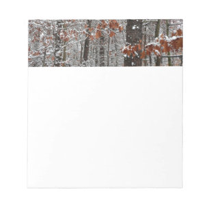 Bloc-note Chênes couverts de neige hiver Photographie de la
