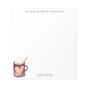 Bloc-note Cher Seigneur, éteins ma soif Hot Cocoa Notepad