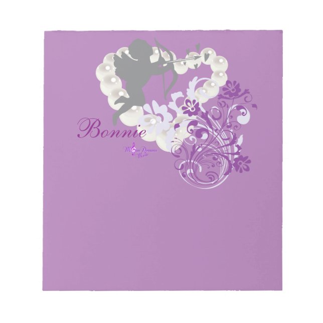 Bloc-note Cherub Pearls Floral Heart Small Note Pad (Devant)