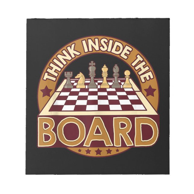Bloc-note ChessBoard Citation Joueur d'échecs Penser Jeu Boa (Devant)