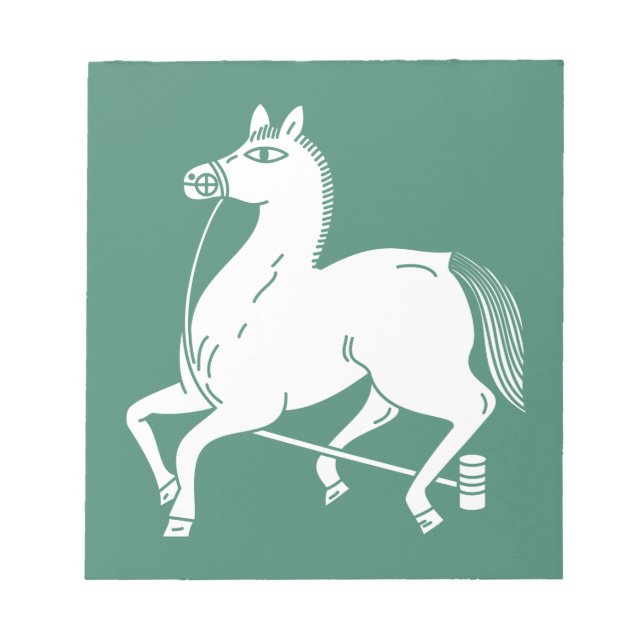 Bloc-note Cheval champion attaché (Devant)