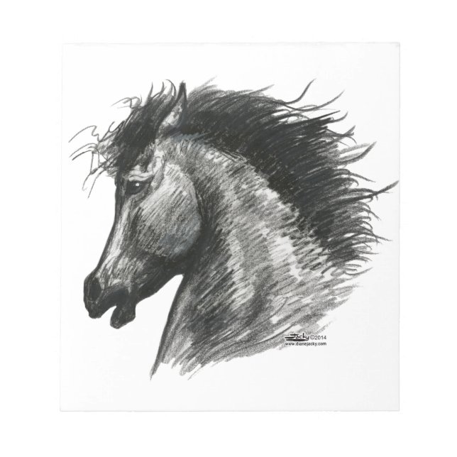 Bloc-note Cheval Sauvage Fougueux (Devant)
