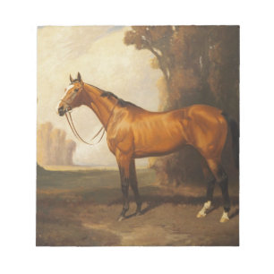 Bloc-note Cheval vintage Brown Thoroughbred