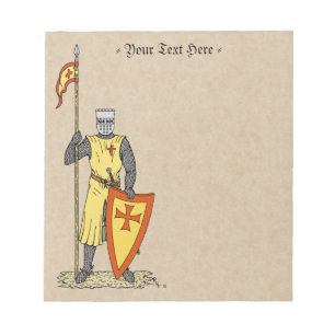 Bloc-note Chevalier médiéval du début du XIIIe siècle