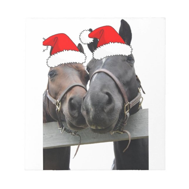 Bloc-note Chevaux de Noël (Devant)