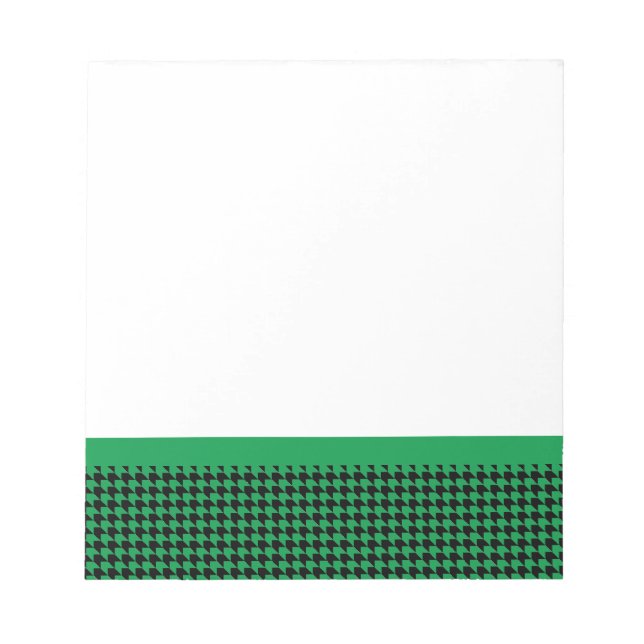 Bloc-note Chevron Checks vert et noir (Devant)
