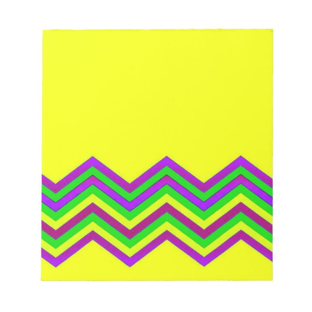 Bloc-note chevron jaune et couleur (Devant)