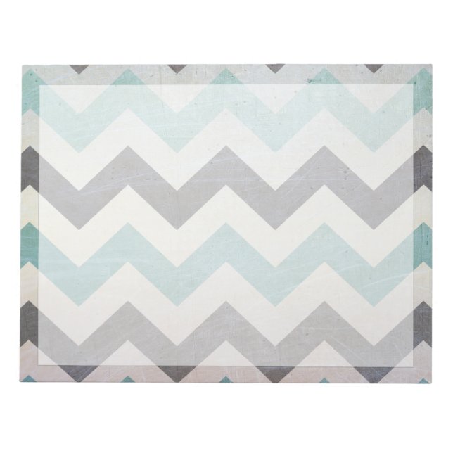Bloc-note Chevron Motif On Metal Texture par Shirley Taylor (Devant)