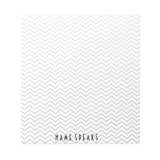 Bloc-note Chevron Motif Zigzag Gris personnalisé (Devant)