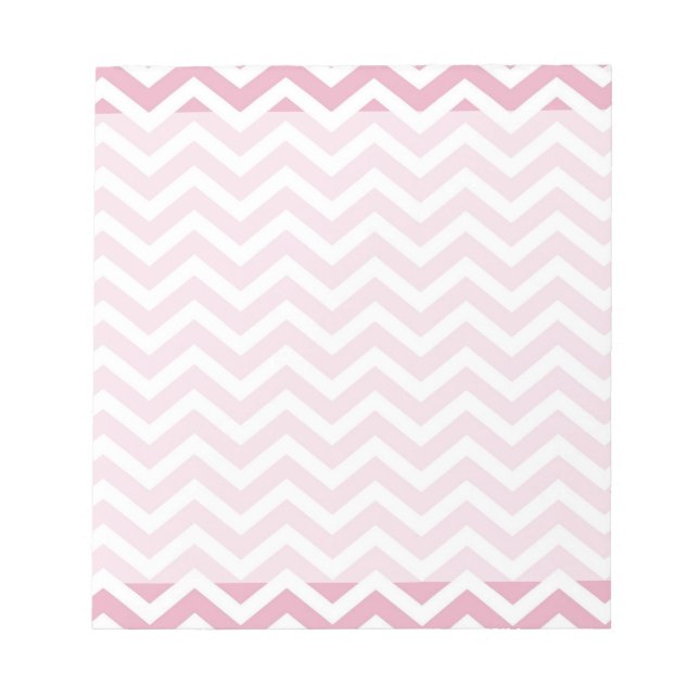 Bloc-note chevron rose et blanc (Devant)