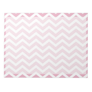 Bloc-note chevron rose et blanc