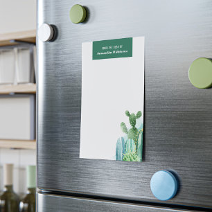 Bloc-note Chic Cactus Aquarelle Famille Moderne