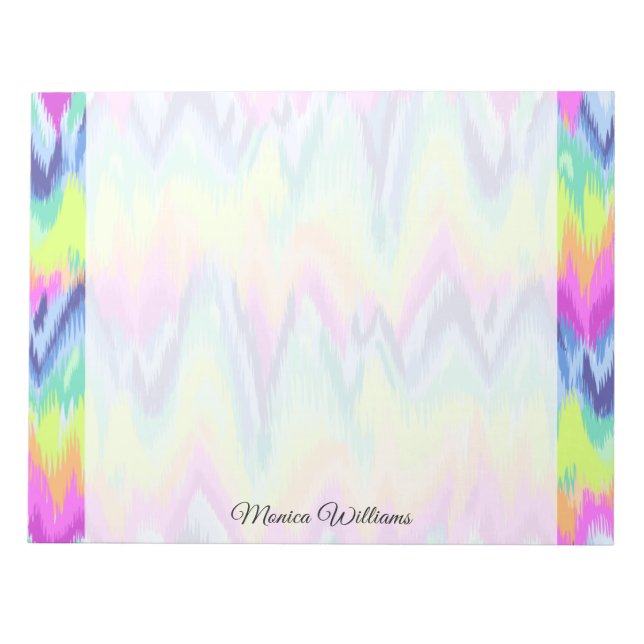 Bloc-note Chic couleur Abstrait Neon Chevron Motif (Devant)