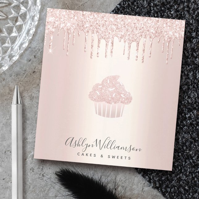 Bloc-note Chic Cupcake Chef Boulangerie Rose Gold Parties sc (Créateur téléchargé)
