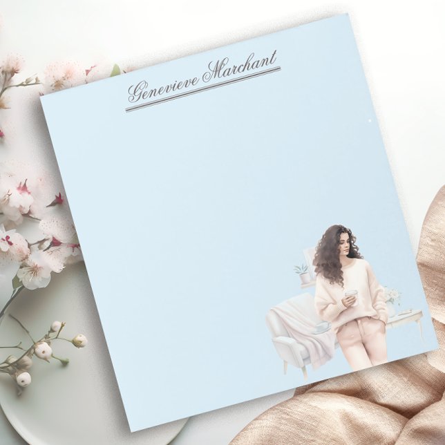 Bloc-note Chic Fashion Girl Personnalisée Vignette (Créateur téléchargé)
