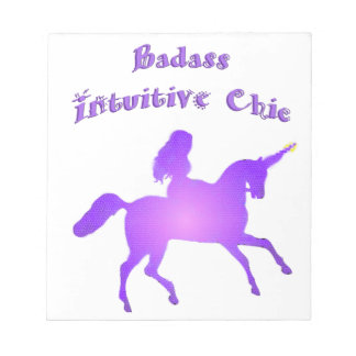 Bloc-note Chic Intuitif Badass avec Licorne