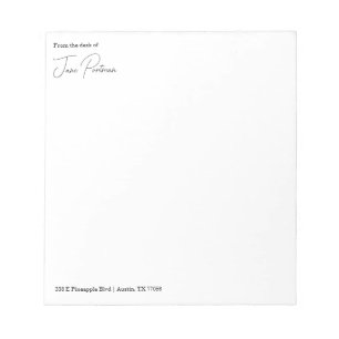 Bloc-note Chic Minimaliste De la part de
