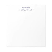 Chic Navy Blue Script From the Desk of Name Custom