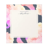 Chic Neon Rose Dark Blue Personalized